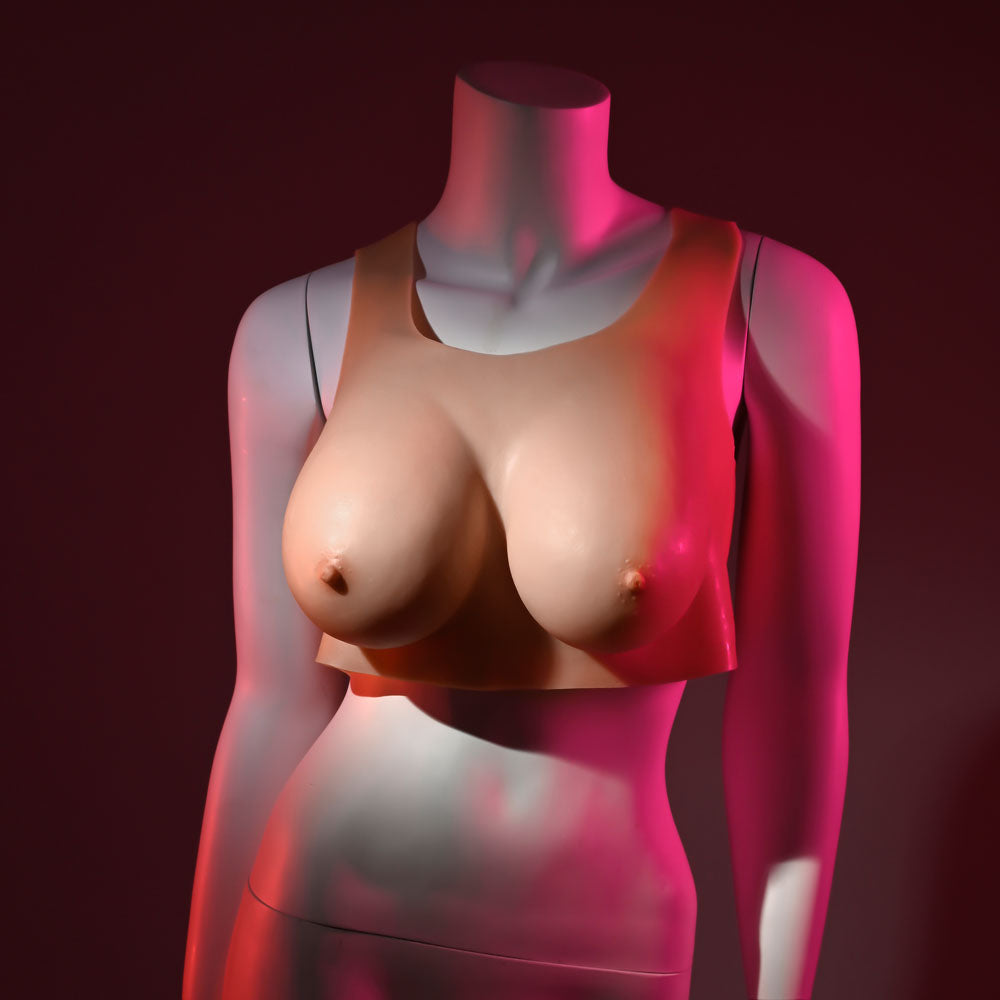 Gender X UNDERGARMENTS - PLATE D-CUP - Light - Flesh Wearable Breasts - D-Cup Size