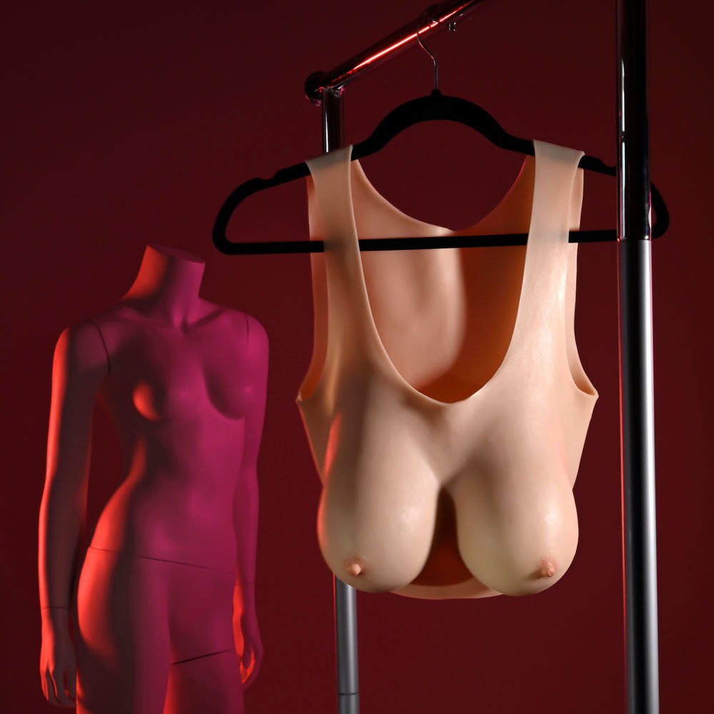 Gender X UNDERGARMENTS - PLATE D-CUP - Light - Flesh Wearable Breasts - D-Cup Size