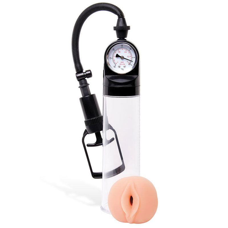 Adam & Eve Adam's Promax Pump - Clear Penis Pump with Masturbator Sleeve