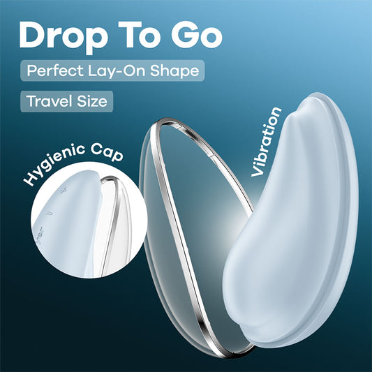 Satisfyer Drop To Go - Blue - Blue USB Rechargeable Clitoral Stimulator