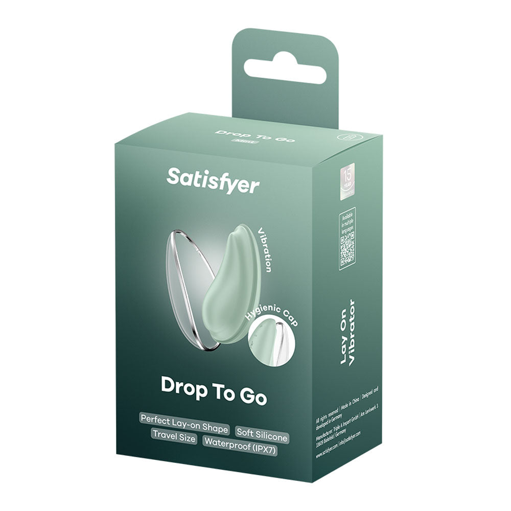 Satisfyer Drop To Go - Mint - Mint Green USB Rechargeable Clitoral Stimulator