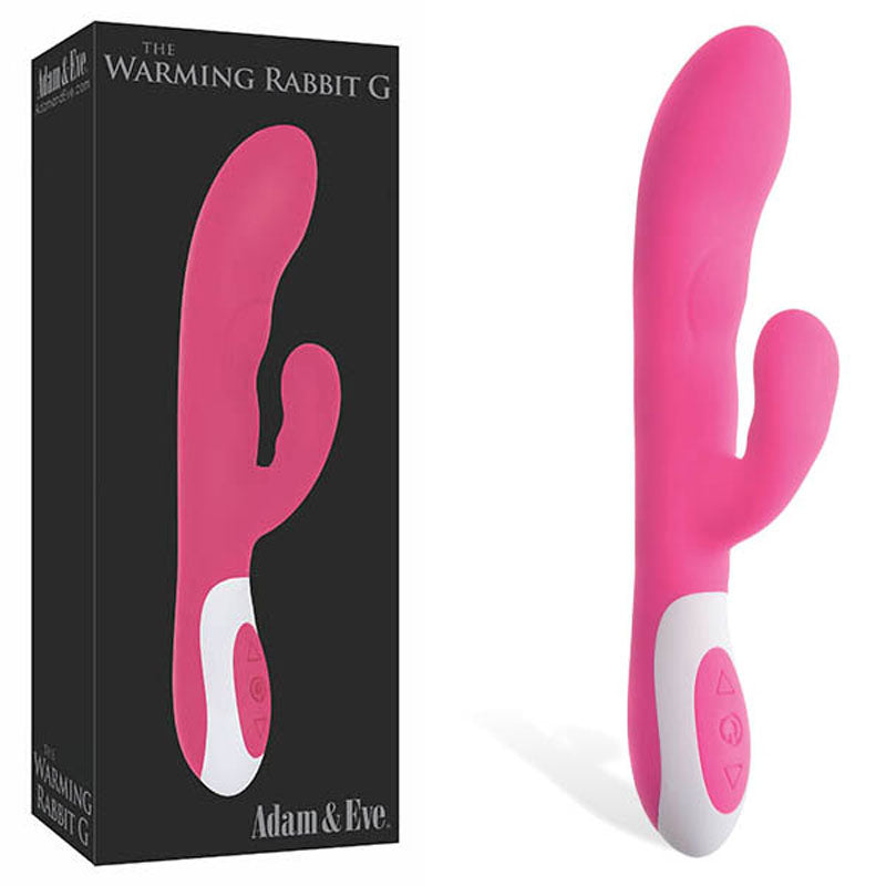 Adam & Eve The Warming Rabbit G - Pink 21.6 cm (8.5'') USB Rechargeable Warming Rabbit Vibrator