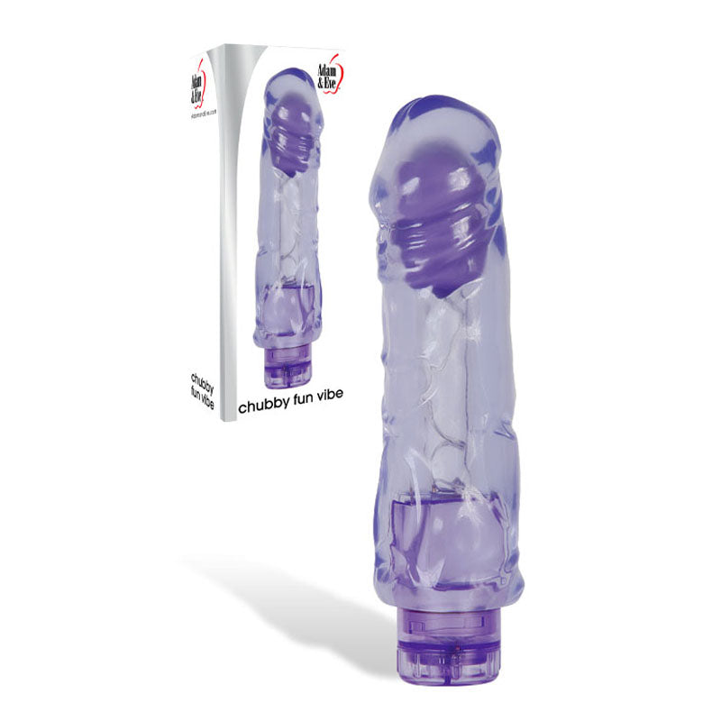 Adam & Eve Chubby Fun Vibe - Purple 22.9 cm (9'') Thick Vibrator