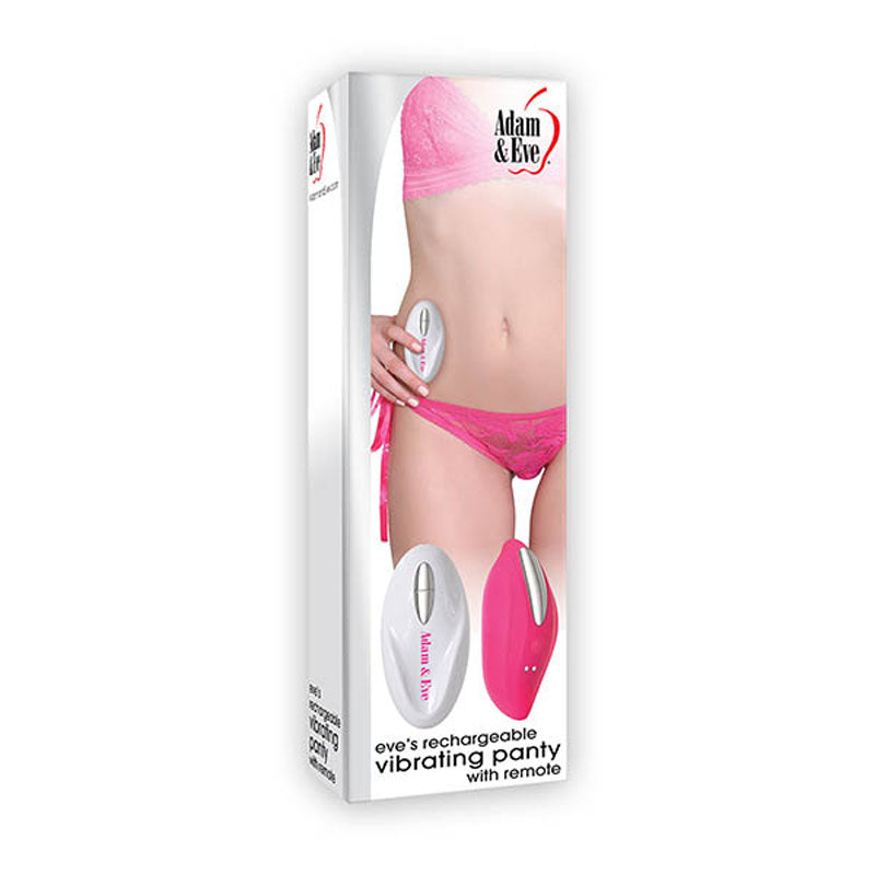 Adam & Eve Eve's Rechargeable Vibrating Panty With Remote - Pink Vibrating Panty with Remote Control