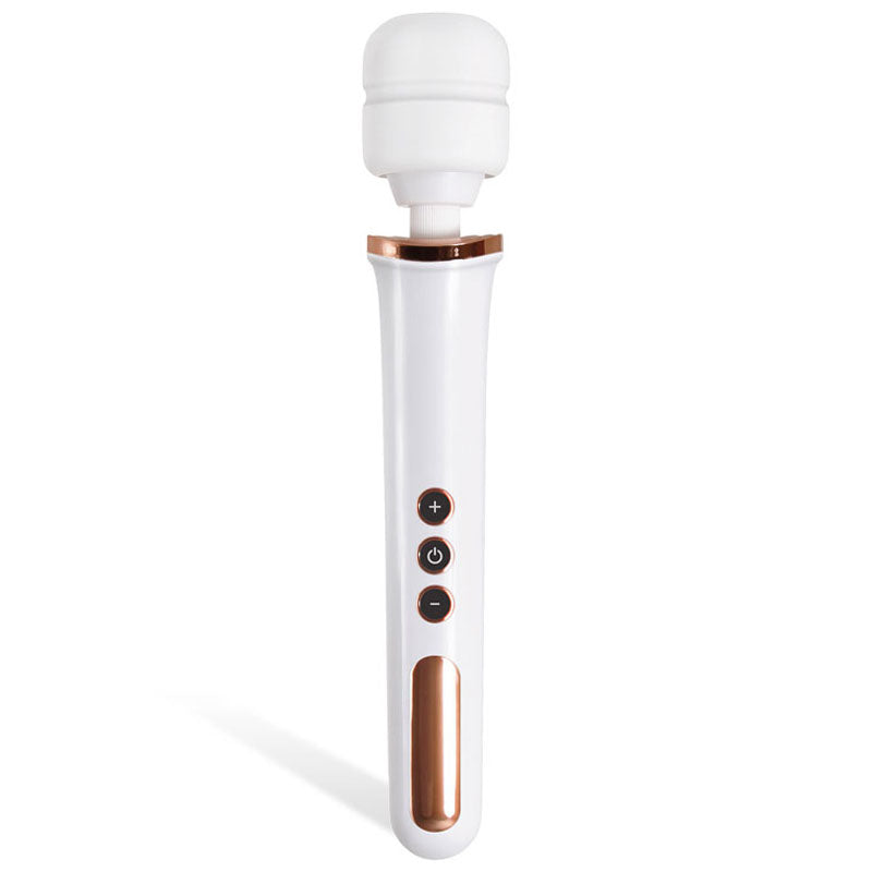 Adam & Eve Rechargeable Magic Massager - Rose Gold/White 33 cm USB Rechargeable Massager Wand