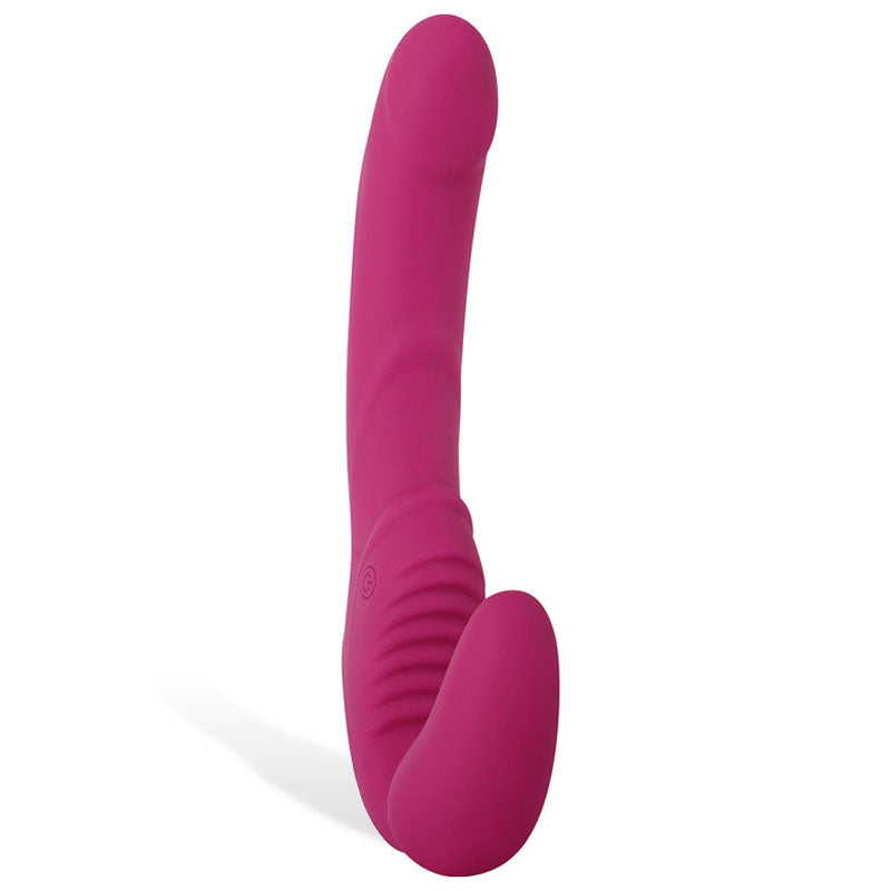 Adam & Eve Eve's Vibrating Strapless Strap-On - Pink 22 cm (8.75'') USB Rechargeable Strapless Strap-On