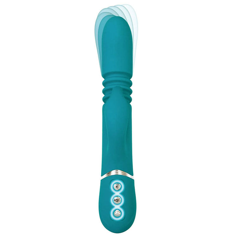 Adam & Eve Eve's Rechargeable Thrusting Rabbit - Green 22.9 cm (9'') USB Rechargeable Thrusting Rabbit Vibrator