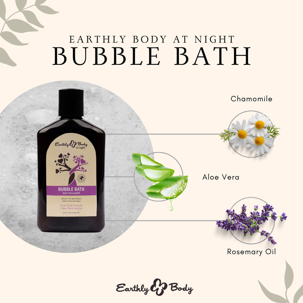 EB Hemp Seed Bubble Bath YLANG YLANG LAVENDER - 250 ml - Ylang Ylang Lavender Scented Bubble Bath  - 250 ml Bottle
