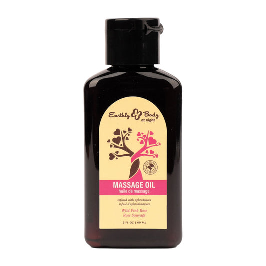EB Hemp Seed Massage Oil WILD PINK ROSE - 60 ml - Wild Pink Rose Scented Massage Oil - 60 ml Bottle