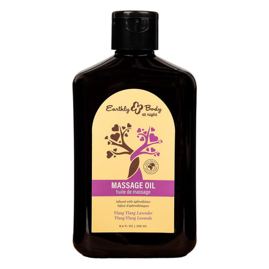 EB Hemp Seed Massage Oil YLANG YLANG LAVENDER - 250 ml - Ylang Ylang & Sandalwood Scented Massage Oil - 250 ml Bottle