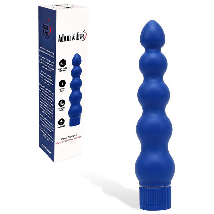 Adam & Eve POWER BEAD STICK - Blue 19 cm Vibrator