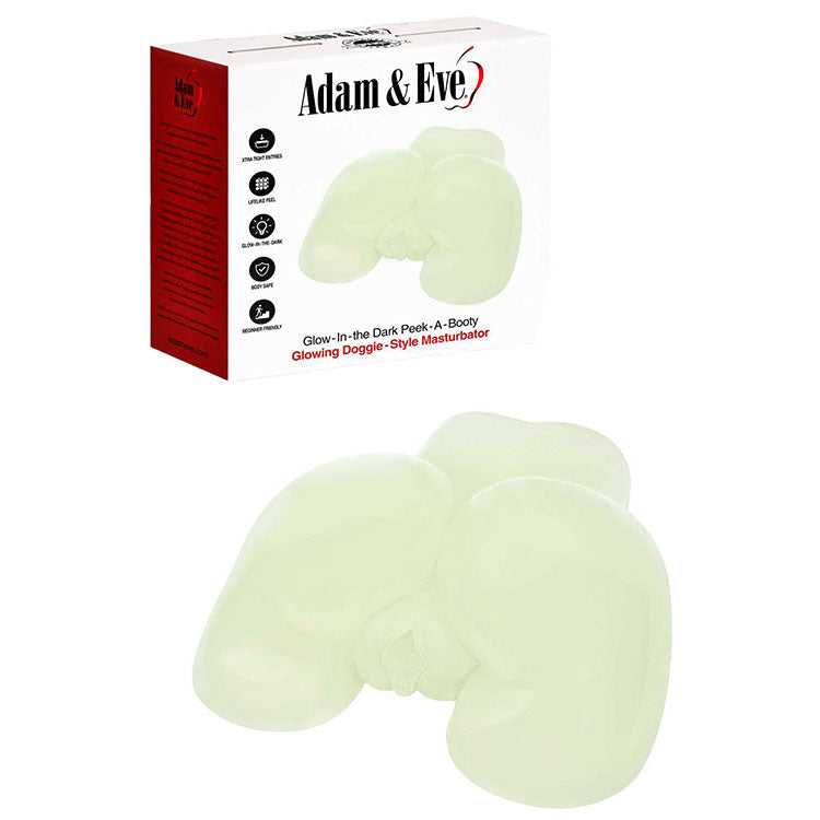 Adam & Eve GLOW IN THE DARK PEEK-A-BOOTY - Glow In Dark Doggy Style Mini Masturbator
