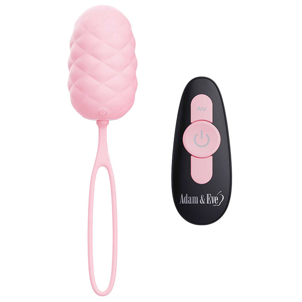 Adam & Eve PILLOW TALK EGG - Pink USB Rechargeable Vibrating Egg with Wireless Remote Control