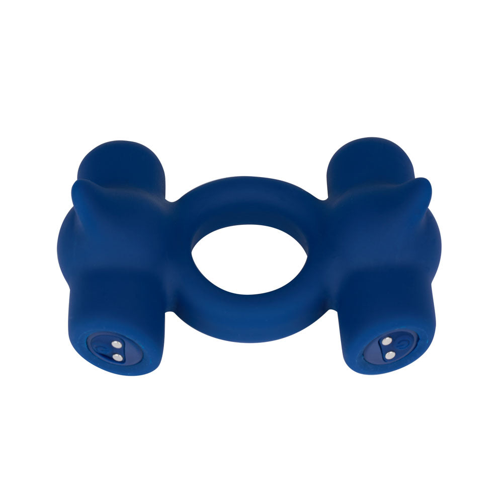 Maia RONAN - Blue - Blue USB Rechargeable Dual Vibrating Cock Ring
