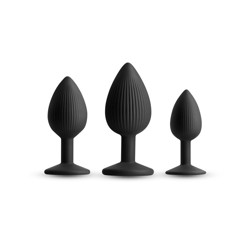 Renegade Triple Ace Kit - Black - Black Butt Plugs - Set of 3 Sizes