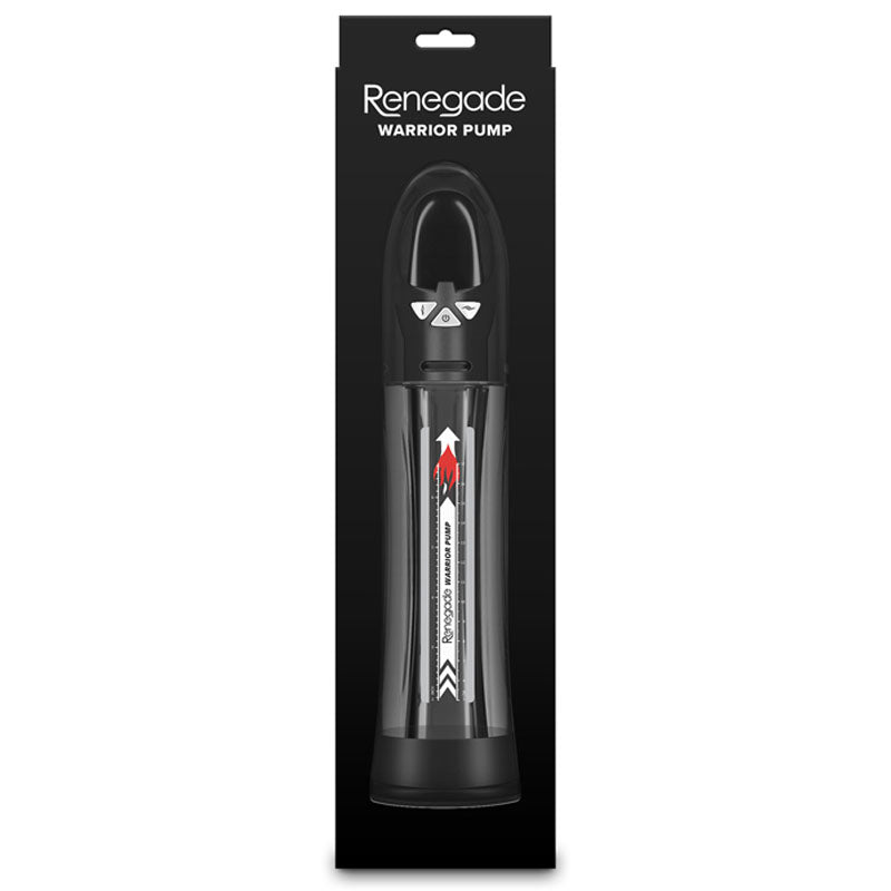 Renegade Warrior Pump - Black - Black/Clear Waterproof Automatic Penis Pump