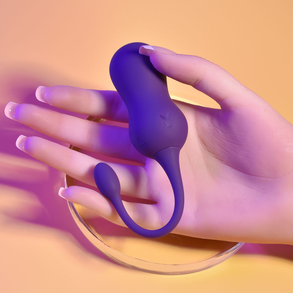 Playboy Pleasure DOUBLE TIME - Purple USB Rechargeable Vibrating Kegel Balls