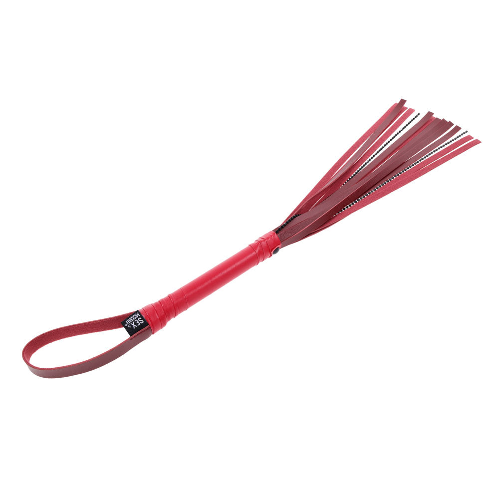 S&M Exs & Ohs Crystal Flogger - Red Flogger Whip