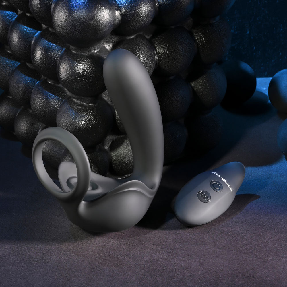 Zero Tolerance BALLIN OUT - Black USB Rechargeable Prostate Massager with Cock Ring and Wireless Remote